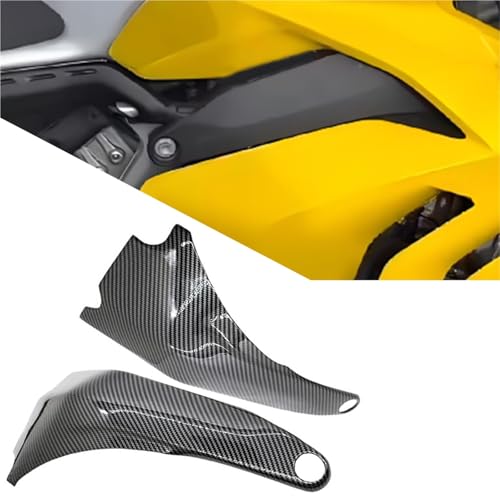 SOUTES Verkleidung Für Ducati V4 Panigale 2018 2019 Motorradzubehör Seitenschutzverkleidungsschutz ABS Carbon Black Rahmenabdeckungen Seitenverkleidung Schutzabdeckung von SOUTES