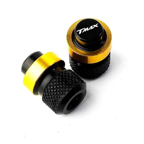 Ventilschaftkappen Für Yamaha TMAX T MAX 500 530 560 SX DX Tech Max TMax530 TMax560 Motorrad Zubehör Aluminium Rad Reifen Ventil Kappen Abdeckungen(Gold) von SOUTES