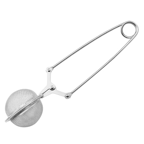 SOUTHJIELING Teesieb aus Edelstahl für lose Blätter, Tee, Diffusor, Kugel mit Manschette aus Metall, robust mit Griff von SOUTHJIELING