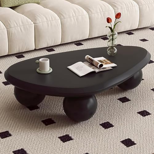 SOUWOFS Moderner Couchtisch aus Holz in Wolkenform, zentraler niedriger Tisch in Wolkenform, unregelmäßiger einzigartige asymmetrische Tische mit stabilen Beinen für Wohnzimmer (F120CM) von SOUWOFS