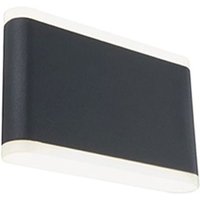 Wave rechteckige graue LED-Wandleuchte 14W 4000K IP54 99134/16 - Sovil von SOVIL