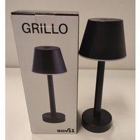 Sovil - wiederaufladbare led-tischleuchte grillo 3w 3000k schwarz - 97901/06 von SOVIL