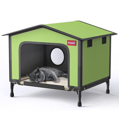 SOVPAI Katzenhaus für draußen, wasserdichtes Katzenhaus für streunende Haustiere, geeignet für Outdoor/Indoor-Katzen, einfach zu montieren und zu reinigen, geeignet für mehrere Haustiere und große SOVPAI Katzenhaus für draußen, wasserdichtes Katzenhaus für streunende Haustiere, geeignet für Outdoor/Indoor-Katzen, einfach zu montieren und zu reinigen, geeignet für mehrere Haustiere und große von SOVPAIT