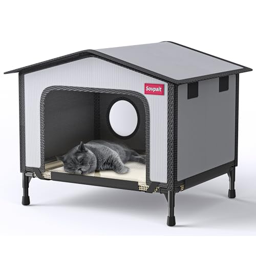 SOVPAI Katzenhaus für draußen, wasserdichtes Katzenhaus für streunende Haustiere, geeignet für Outdoor/Indoor-Katzen, einfach zu montieren und zu reinigen, geeignet für mehrere Haustiere und große SOVPAI Katzenhaus für draußen, wasserdichtes Katzenhaus für streunende Haustiere, geeignet für Outdoor/Indoor-Katzen, einfach zu montieren und zu reinigen, geeignet für mehrere Haustiere und große von SOVPAIT