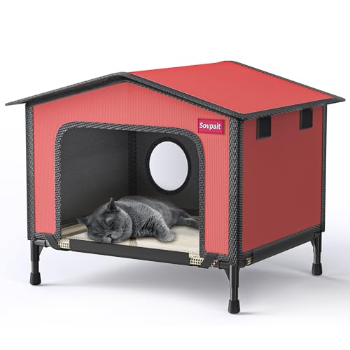 SOVPAI Katzenhaus für draußen, wasserdichtes Katzenhaus für streunende Haustiere, geeignet für Outdoor/Indoor-Katzen, einfach zu montieren und zu reinigen, geeignet für mehrere Haustiere und große SOVPAI Katzenhaus für draußen, wasserdichtes Katzenhaus für streunende Haustiere, geeignet für Outdoor/Indoor-Katzen, einfach zu montieren und zu reinigen, geeignet für mehrere Haustiere und große von SOVPAIT