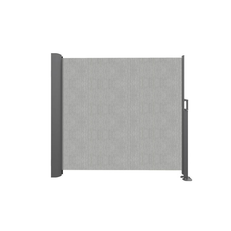 SOWERO Seitenmarkise ausziehbar | 160x300 cm | Stoff: Uni, grau meliert | Gestell: anthrazit von SOWERO