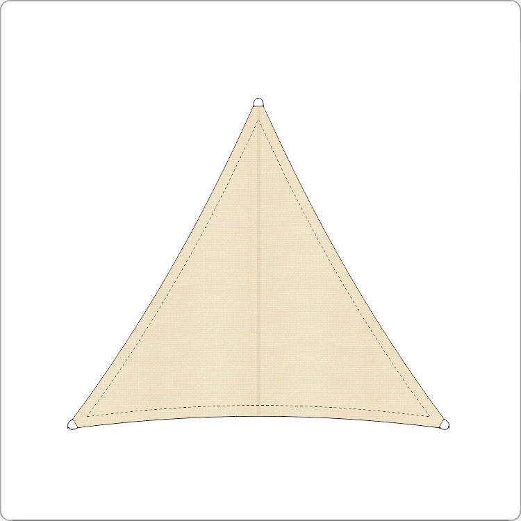Wasserdichtes Profi-Sonnensegel 3x3x3 m Dreieck | Elfenbein von SOWERO