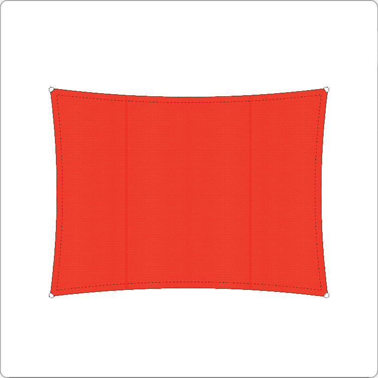 Wasserdichtes Profi-Sonnensegel 4 x 3 m Viereck | Rot von SOWERO