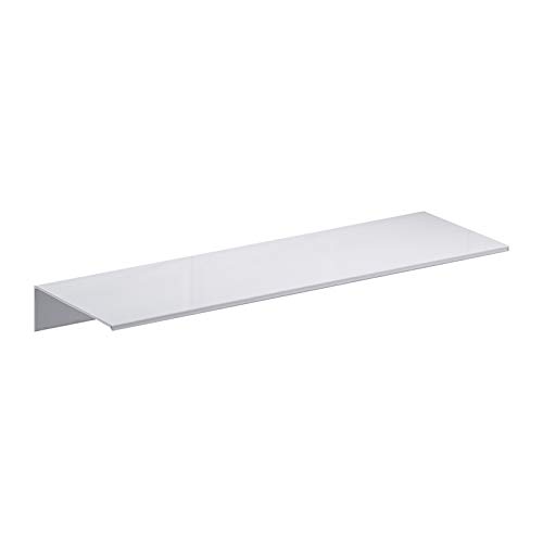 Badezimmer Regal Badezimmer-Accessoires Aluminium-weißes Badezimmer-Regale Küchen-Wand-Regal-Duschkabine-Lager-Rack 30-60cm Eckregal Bad (Color : 60cm-White) von SOWUDM