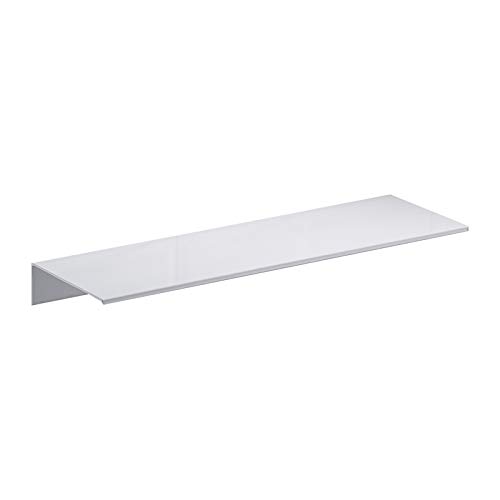 SOWUDM Badezimmer Regal Badezimmer-Accessoires Aluminium-weißes Badezimmer-Regale Küchen-Wand-Regal-Duschkabine-Lager-Rack 30-60cm Eckregal Bad (Color : 40cm-White) von SOWUDM