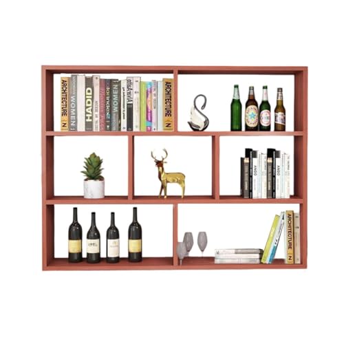 3-Shelf Cube Floating Book Shelves for Wall Mounted Shelving Unit Storage Curio Collectible Book Wine Locker Shelf Organizer Open-Back Display Rack for Study, Bedroom, Living Room(Teak,100*15cm*100cm) von SOYDAN