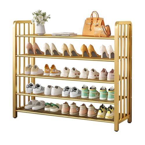 5-Ebenen Schuhregal für Schrank, Schuhorganizer, Selbsttragendes Schuhregal Für Eingangsbereich, Garage, Kleine Räume(100x88x29cm(39.4x34.6x11.4in)) von SOYDAN