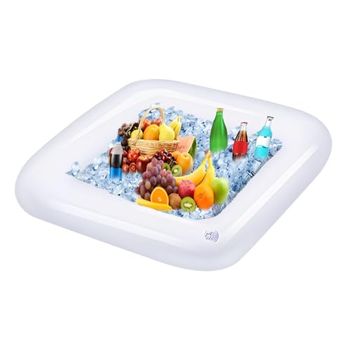 Aufblasbares Serviertablett – Tragbare Salat-Tablett | Aufblasbares Faltbares Design Tablett zum Servieren von Salat am Strand, zusammenklappbar von SOYDAN
