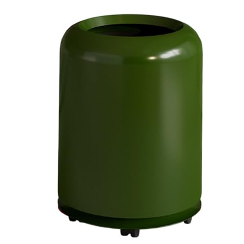 SOYDAN Doppelter Mülleimer aus Kunststoff mit offener Oberseite und Rädern, 360°-Drehung, großes Fassungsvermögen, Büro-Papierkorb mit Holzmaserung, moderne Wohnkultur(Grün) von SOYDAN