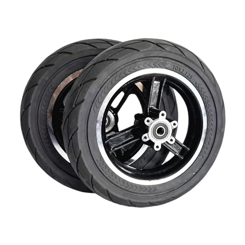 SOYDAN 10 -Zoll -Räder Ersatzräder Rollstuhl (2), Fester Gummireifen/Aluminium -Legierungsstand, Vorderrad Rollstuhl -Ersatzräder für Elektrischen Rollstuhlfahrer von SOYDAN