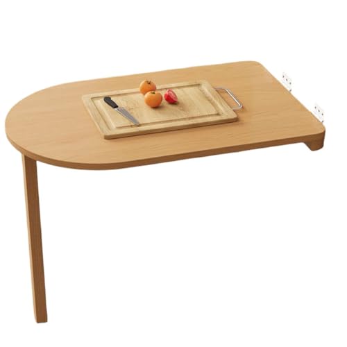 SOYDAN An der Wand montierter Klapptisch, herunterklappbarer schwebender Schreibtisch for kleine Räume, Holztisch mit Bein for Küche und Wohnzimmer(80 * 60 * 75cm) von SOYDAN
