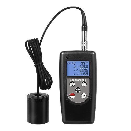 Tragbarer Kolorimeter, Digital-Kolorimeter Farbunterschied Tester mit 99 Satz Datenspeicherkapazität Hintergrundbeleuchtungsanzeige für Textilpapier von SOYWIM