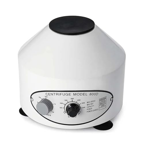 Zentrifugenmaschine, Timing Medizinisch Mit Zentrifuge Serum Praxis 4000 RPM Labor Maschine Rohr Isolieren Prp Funktion Elektrische Zentrifuge 6 Stücke 20 Ml Mehr effizienz(Weiß) von SOYWIM