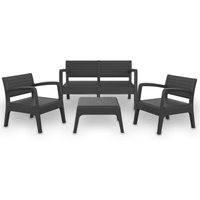 Shaf VALLENZ Valencia Möbel-Set für den Außenbereich, für den Garten, 4-Sitzer, recycelten Materialien, Graphit, Graphitgrau von SP-BERNER