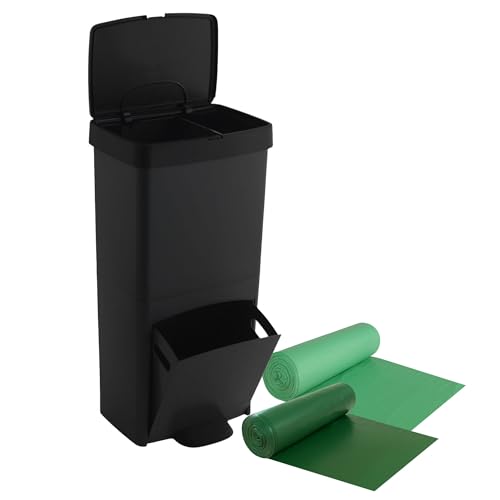 SP Berner Müll- oder Recycling-Mülleimer, 70 l, vertikal, 2 Fächer, Abfallbehälter, 76 cm, einfache Handhabung, inklusive anpassbaren Müllbeuteln, 30 + 40 l SP Berner Müll- oder Recycling-Mülleimer, 70 l, vertikal, 2 Fächer, Abfallbehälter, 76 cm, einfache Handhabung, inklusive anpassbaren Müllbeuteln, 30 + 40 l von SP Berner