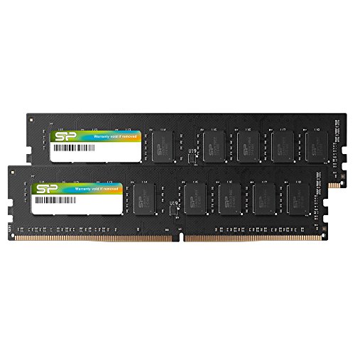 SP Silicon Power 16 GB (2 x 8 GB), DDR4-2666 MHz, 288-polig, CL19, 1,2 V, Non-ECC, ungepufferter UDIMM-Desktop-Speicher, kompatibel mit Intel Skylake-X-Plattformen/Kaby Lake-X CPU Series Motherboards von SP Silicon Power