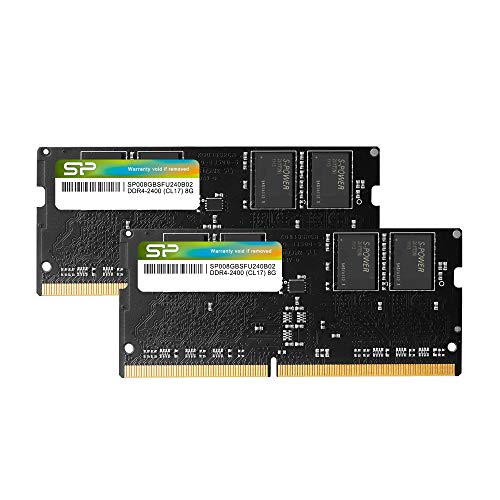 Silicon Power 16GB Kit (2 x 8GB) DDR4-RAM-2400MHz (PC4 19200) 260Pin 1.2V CL17 Non ECC Unbuffered SODIMM-Laptop Memory von SP Silicon Power