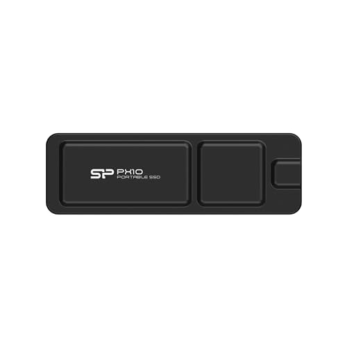 Silicon Power 1TB PX10 USB-C 3.2 Gen 2x2 Portable SSD (Schwarz) von SP Silicon Power