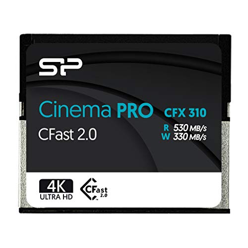 Silicon Power CinemaPro CFX310 256 GB 3500X CFast 2.0 Karte (MLC), für Canon XC10/1D X Mark II, Blackmagic URSA Mini und mehr von SP Silicon Power