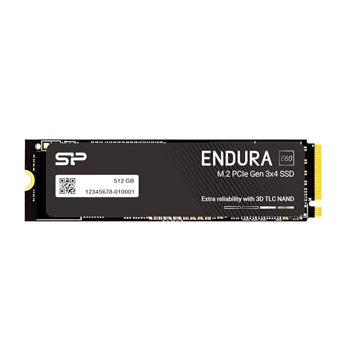 Silicon Power E60 512GB TLC NVMe PCIe Gen3x4 M.2 2280 Internes Solid State Drive von SP Silicon Power