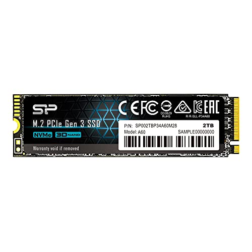 Silicon Power P34A60 M.2 2000 GB PCI Express 3.0 3D NAND NVMe Silicon Power P34A60 M.2 2000 GB PCI Express 3.0 3D NAND NVMe von SP Silicon Power