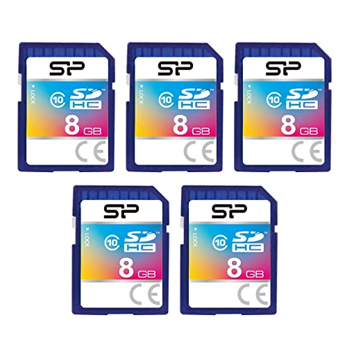 Silicon Power SDHC-Speicherkarte, Klasse 10, 8 GB, 5 Stück von SP Silicon Power