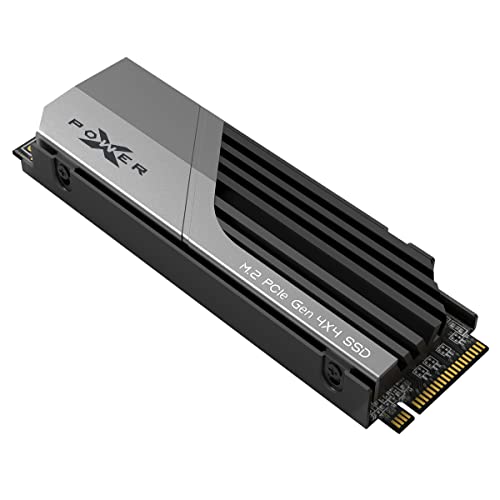 Silicon Power 4TB XS70 – funktioniert mit Playstation 5, Nvme PCIe Gen4 M.2 2280 interne Gaming SSD W/R bis zu 7.200 MB/6.800/s (SP04KGBP44XS7005) von SP Silicon Power