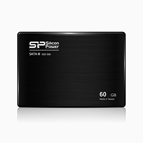 Silicon Power SP060GBSS3S60S25 SSD 60GB (6,4 cm (2,5 Zoll), SATA III, S6) schwarz von SP Silicon Power