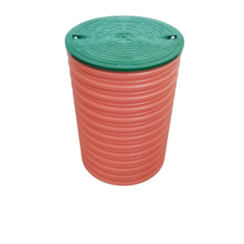 50cm Wellrohr DN315 mit Schachtdeckel Grün Kl.A15 Sickerschacht Kontrollschacht Drainageschacht Sickergrube Kanaldeckel von SP