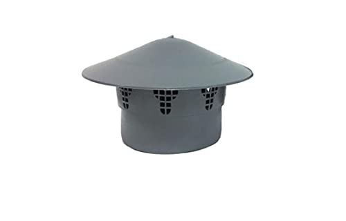 Dachentlüfter Grau oder Braun DN110 für HT KG Rohrmuffe Entlüftungshaube Dachhaube (Grau) von SP