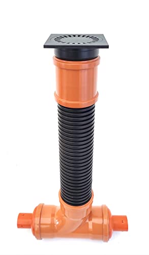 Revisions- Drainage- Kontrollschacht DN110 Drainagerohr Sickerschacht Hofablauf Bodenablauf KG Rohr Wartungsschacht (Anschluss DN50 Drainage) T Stück Kupplung Muffe Ablauf Regen Dachrinne Entwässerung von SP