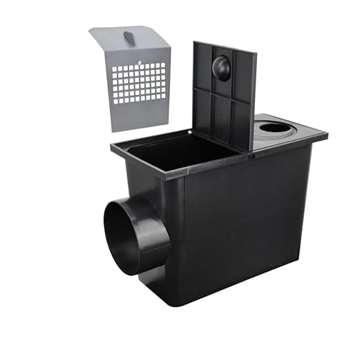 SP Regensinkkasten für EIN Fallrohr von DN50-DN110 seitlicher Anschluss DN110 Schwarz mit Schmutzfang von SP