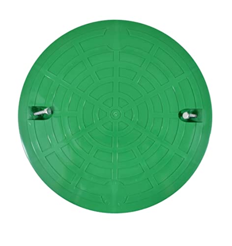 SP Kunststoff Gullydeckel, Runde, flach, 306 mm, 40 mm hoch, für DN315 Wellrohr, mit Kindersicherung, UV-beständig, für Fußgänger und Fahrradverkehr von SP