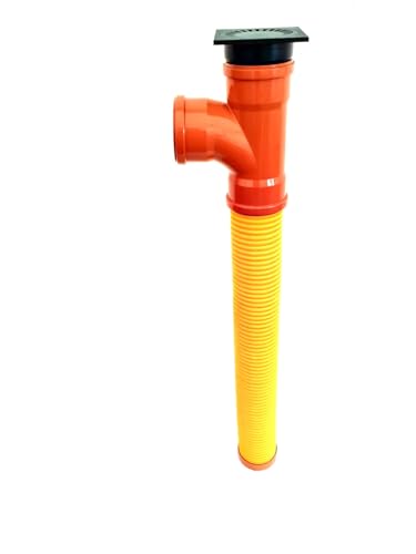 Sickerschacht DN110/1m Drainageschacht mit Zulauf ohne Zulauf Hofablauf Bodenablauf Rohr Abwasser (DN110 mit Zulauf Schwarz) von SP