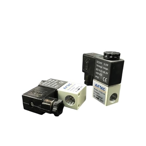 1/4" BSPT 2-Wege-2-Positionen-Pneumatik-Magnet-Luftregelventil Aluminium 2V025-08 12V 24V DC AC 110V 220V(DC12V) von SPABOY