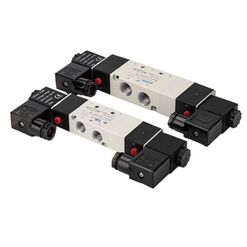 4V130C-06 4V230C-08 Magnetventil Doppelkopf Doppelsteuerung 5 Wege 3 Positionen Power Down Hold Pneumatisches Wegeventil(4V230C-08-01,AC110V) von SPABOY