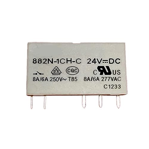 882N-1CH-S 882N-1CH-C 5VDC 12VDC 24VDC Elektromagnetisches Leistungsrelais 5 Pins 1St (Size : 882N-1CH-S 24VDC) von SPABOY