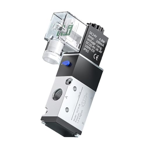 Pneumatisches Magnetventil 3V210-08 DC12V DC24V AC110V AC220V 3-Wege-2-Positionen-Luftwegeventil Gasmagnetventil(3V210-08-w 10mm,DC24V) von SPABOY