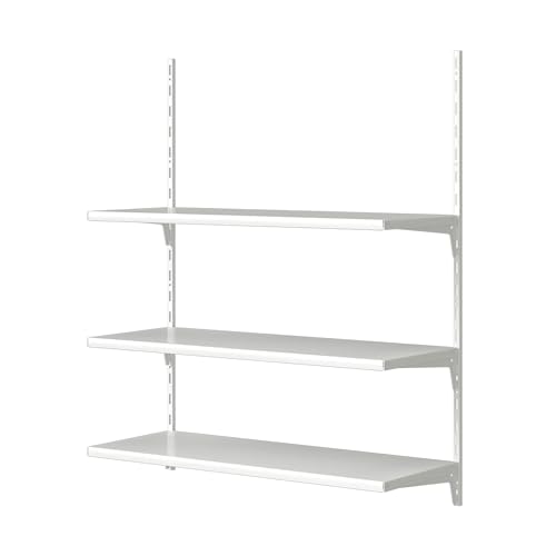 SPACEO - Regalsystem H.100 x B.80 x T.30 cm - 2 x Wandschiene 100 cm - 6 x Regalträger - 3 x Regalboden 80 cm - Max.60 kg - Wandregal SPACEO - Regalsystem H.100 x B.80 x T.30 cm - 2 x Wandschiene 100 cm - 6 x Regalträger - 3 x Regalboden 80 cm - Max.60 kg - Wandregal von SPACEO