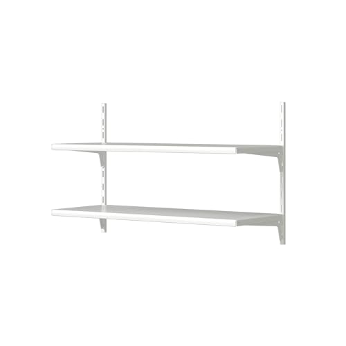 SPACEO - Regalsystem H.50 x B.80 x T.30 cm - 2 x Wandschiene 50 cm - 4 x Regalträger - 2 x Regalboden 80 cm - Max.60 kg - Wandregal SPACEO - Regalsystem H.50 x B.80 x T.30 cm - 2 x Wandschiene 50 cm - 4 x Regalträger - 2 x Regalboden 80 cm - Max.60 kg - Wandregal von SPACEO