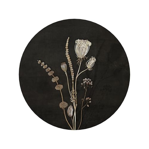 SPACEREBELS Bilder Blumen - Runde Wandbilder Wohnzimme - Deko Modern - Schlafzimmer - Room Decoration - Kunstdruck Wanddeko - Aufhängfertig Wall Art Zimmer von SPACEREBELS