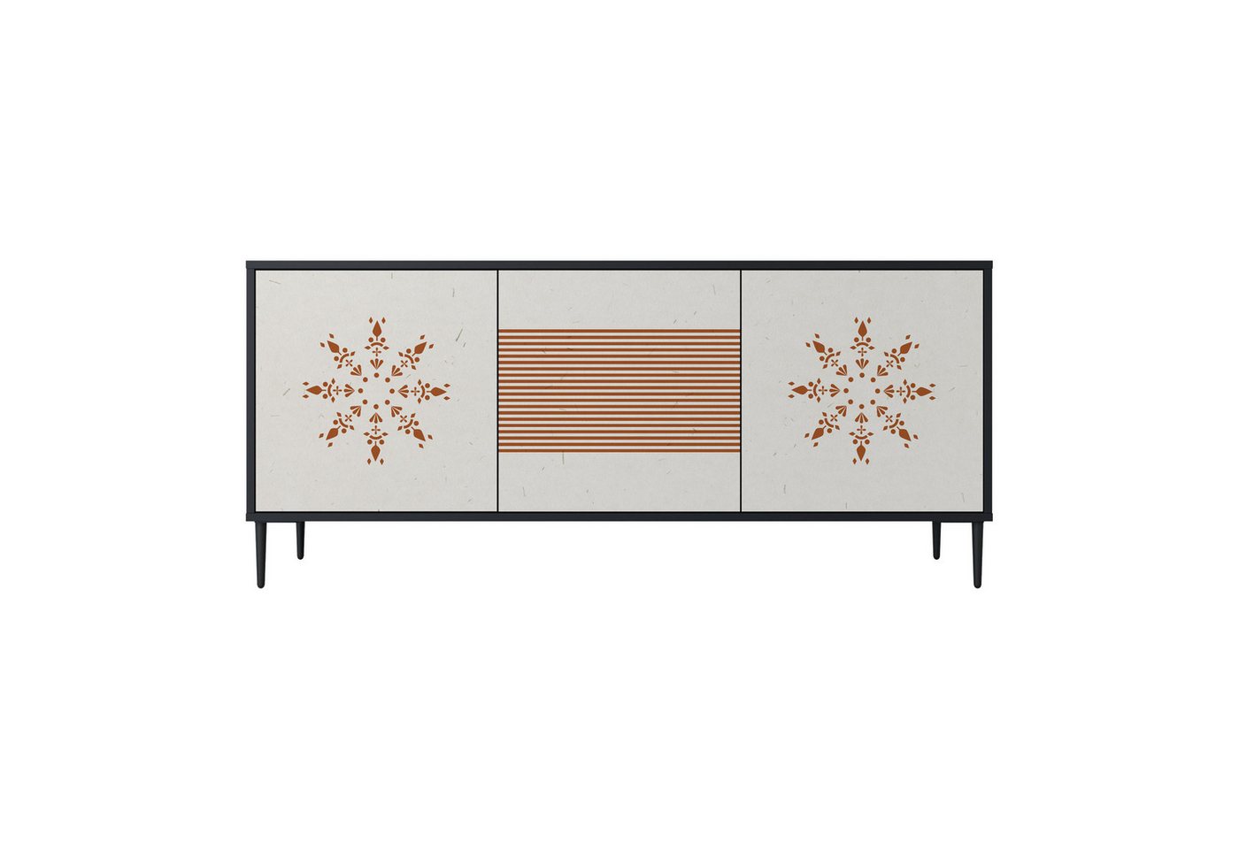 SPACEREBELS Kommode (3 Türen), Sideboard Komodenschrank Möbel für Wohnzimmer mit 2 Türen oder mit von SPACEREBELS