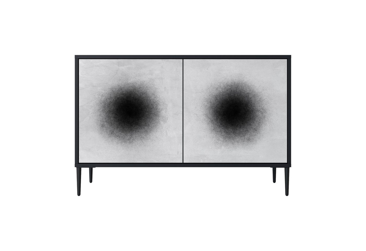 SPACEREBELS Kommode (3 Türen), Sideboard Komodenschrank Möbel für Wohnzimmer mit 2 Türen oder mit von SPACEREBELS