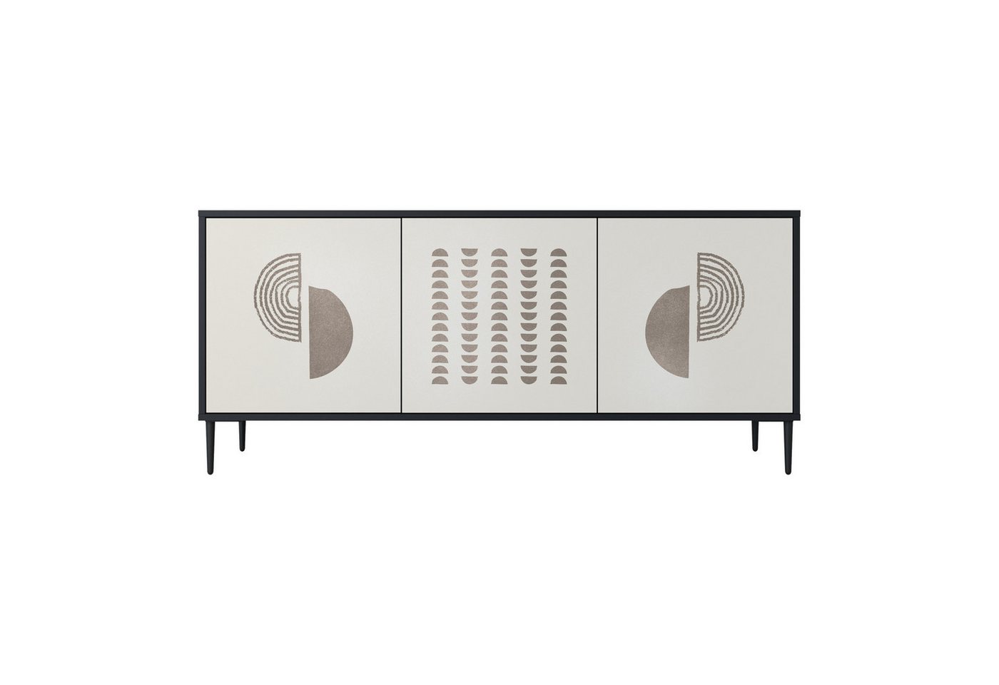 SPACEREBELS Kommode (3 Türen), Sideboard Komodenschrank Möbel für Wohnzimmer mit 2 Türen oder mit von SPACEREBELS