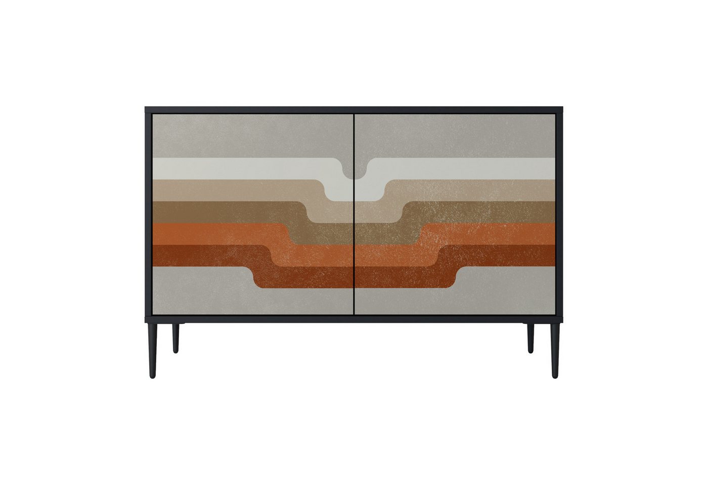 SPACEREBELS Kommode (3 Türen), Sideboard Komodenschrank Möbel für Wohnzimmer mit 2 Türen oder mit von SPACEREBELS